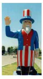 Uncle Sam - cold-air advertising balloon